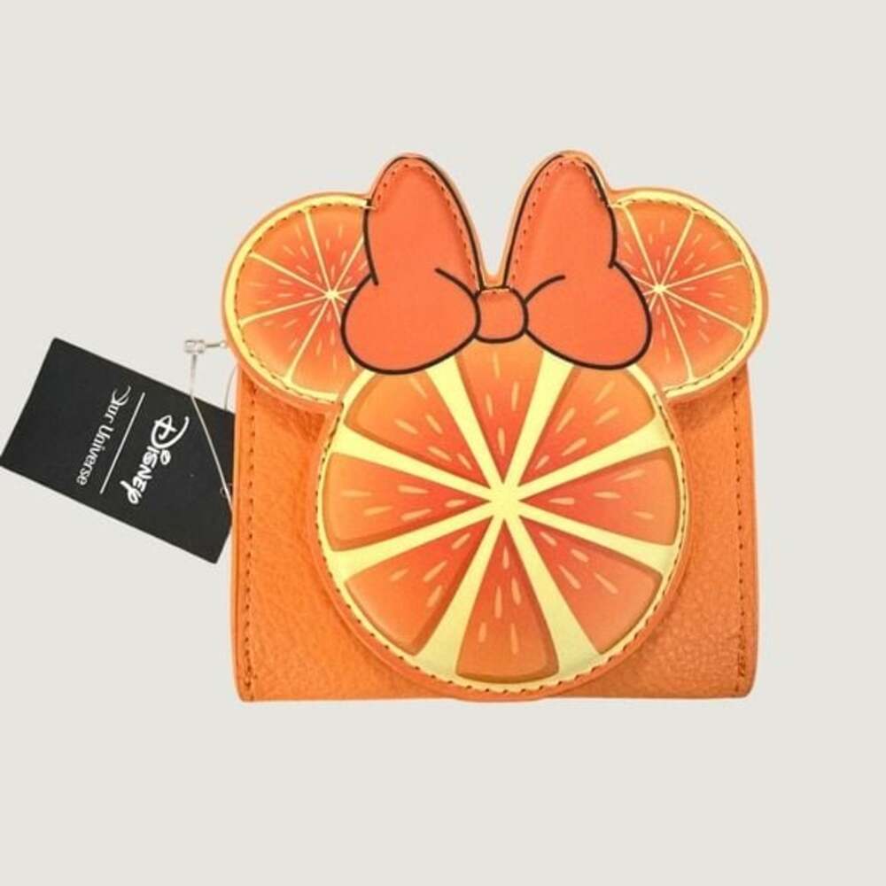 Disney Our Universe Minnie Mouse Citrus Cardholder Orange Fruit Wallet New - Picture 1 of 4